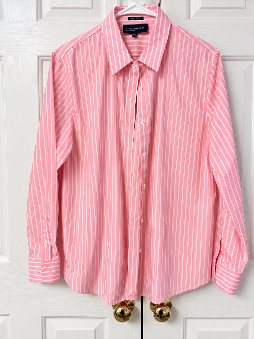 Jones New York Men's Pink Stripe Dress Shirt
